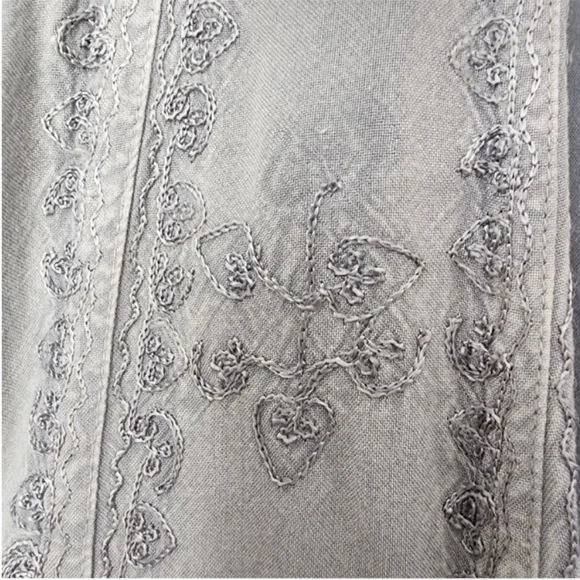 Vintage Embroidered Ice Blue Renaissance/ Fairy Dress - Picture 9 of 11